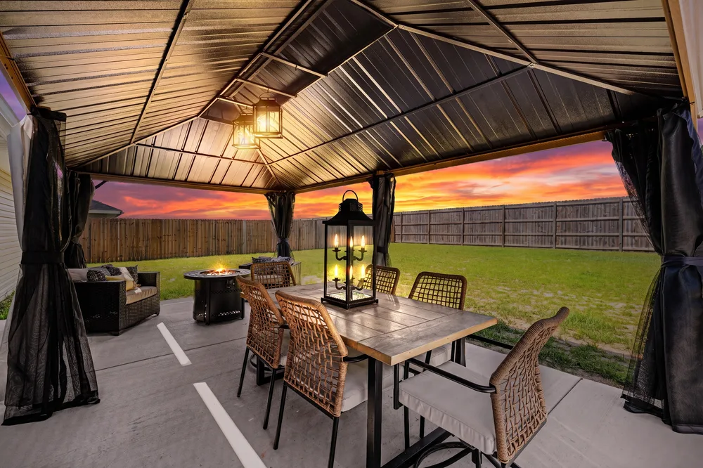 Sunset patio view by Joy Signature Designs